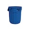 Rubbermaid Commercial BRUTE 20 gal Round Heavy Duty Plastic Can, Blue, None, Plastic, Not Applicable FG262000BLUE - alternate 1