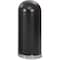 Safco 15 gal. Stainless Steel, Galvanized Steel Round Trash Can, Black 9639BL - alternate 1