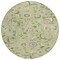 Homeroots 8' Artichoke Green Gray And Brown Round Floral Washable Indoor Outdoor Area Rug 597790 - alternate 6