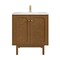 James Martin Vanities Laurent 30" Sgl Vanity, Honey Oak w/ Sgl Hole 3 CM White Zeus Silestone Top and Matching Backsplash 545-V30-HNO-1WZ - alternate 1