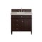 James Martin Vanities Brittany 36" Single Vanity, Burnished Mahogany, w/ 3 CM Siberian Silestone Top 650-V36-BNM-3SFR - alternate 1