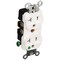 Hubbell Wiring Compact Hospital Grade Receptacle, 2-Pole 3-Wire, 20A 125V, 5-20R, White HBL8300HW - alternate 1