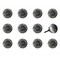 Homeroots 1.5" X 1.5" X 1.5" Ceramic Metal Multicolor Knobs, 12PK 358091 - alternate 4