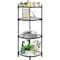Simple Deluxe YSSOA 4 Tier Corner Display Rack Multipurpose Metal Shelving Unit, Bookcase Storage Rack Plant Stand HKSHLFCORN124304B - alternate 1