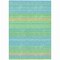 Homeroots 9' X 12' Aqua Green And Yellow Striped Washable Indoor Outdoor Area Rug 614795 - alternate 6