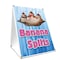 Signmission Banana Splits, 24 Inch x 18 Inch A-frame Yard Sign, Plastic Sign SBC-1824-Banana Splits - alternate 1