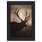Homeroots Elk Sunrise Black Framed Print Wall Art 530012 - alternate 1