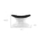 Homeroots 21" Black and White Wool And Fiberglass Contempo Footstool Ottoman 520801 - alternate 7