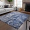 Homeroots 5' X 8' Denim Blue And Navy Blue Abstract Washable Indoor Outdoor Area Rug 577927 - alternate 7