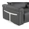 Homeroots Dark Gray Italian Leather Power Reclining U Shaped Eight Piece Corner Sectional With Console 634682 - alternate 16