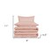 Homeroots Blush King Cotton Blend 1000 Thread Count Washable Duvet Cover Set 528114 - alternate 7