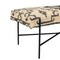 Homeroots 48" Cream and Black Cotton Blend Upholstered Southwest Bench 548264 - alternate 14