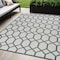 Homeroots 5' X 7' Beige And Gray Geometric Distressed Indoor Outdoor Area Rug 558724 - alternate 1