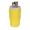 Leviton Locking Plug, L5-15P, 15 A, 125V AC, Single Phase, 2 Pole, Screw Terminals, Yellow 24W47 - alternate 1