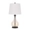 Homeroots 28" Clear Metal Table Lamp With White Empire Shade 524721 - alternate 4