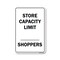 Signmission Public Safety, 7" H, Alum, 10" X 7", Store Capacity Limit Shoppers, Store Capacity Limit Shoppers OS-NS-A-710-25438 - alternate 1