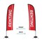 Showdown Displays 13 Ft  Premium Blade Sail Sign Kit (Double-Sided With Spider Base) - Renting Red 908121-007 - alternate 5