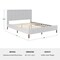 Martha Stewart Britta Queen Upholstered Platform Bed w/Rounded Headboard, Piped Detailing/Cushioned Siderails, Gry TW-3WDB01B-Q-GY-MS - alternate 7
