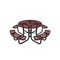 Mytcoat 46in Round Portable Outdoor Table, Red, Seats 8, Expanded Metal, Textured Coating 804106 - alternate 1
