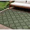 Homeroots 6' X 9' Dark Green And Light Green Trellis Indoor Outdoor Area Rug 545232 - alternate 8
