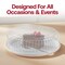 Smarty Had A Party 16 in White Round Plastic Trays with Lids, 25PK 9926WHCS-CASE - alternate 4