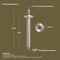 Supplygiant 10 in Straight Ceiling Mount Shower Arm, Flange, Round Shower Arm for Rain Showerhead, Nickel Finish 74-TB32DS-O - alternate 7
