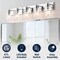 Jonathan Y Irving 36" 5-Light Seeded Glass/Iron Modern Contemporary LED Vanity Light, Chrome JYL7620C - alternate 9