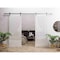 Sartodoors Double Barn Door 84 x 96 inches, Planum 0010 Gloss White, 14FT Silver Rail Track Set, Solid Panel I PLANUM0010DB-S-GLOS-8496 - alternate 1