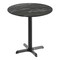 Flash Furniture Commercial 31.25" Black Faux Marble HPL Tabletop with Black Table Height X Base ST-RD31-BKMAR-T2222-GG - alternate 1