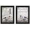 Homeroots Set Of Two Romantic Bicycles 2 Black Framed Print Wall Art, 2PK 406079 - alternate 5