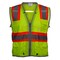 Reflective Apparel ANSI Type R Class 2 Ten Pocket Surveyors Vest with "D" Ring Access 589ET-LM-3X - alternate 1