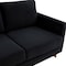 Leisuremod Lincoln Upholstered Velvet Loveseat with Gold Frame, Midnight Black LA55BL - alternate 7