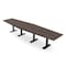 Skutchi Designs 14ft Hexagon Conference Table With Power | Harmony Series | 14 Person Meeting Room Table HAR-HEX.IR-48X168-T.BK-H3041-NA - alternate 1