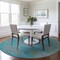 Homeroots 8' Teal Blue And Pink Round Geometric Washable Indoor Outdoor Area Rug 598790 - alternate 6