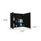 Homeroots 24" Black Wood Floating Single Door Bathroom Vanity And Medicine Cabinet With Mirror 543582 - alternate 4