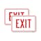Signmission Exit Sign, Heavy Gauge Aluminum, 24 in W, 18 in H A-1824-2PACK-25201 - alternate 1