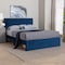 Baxton Studio Elora Modern Navy Blue Pleated Velvet Queen Size Storage Bed 255-13783-ZORO - alternate 6