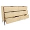 Homeroots 56" Natural Solid Wood Six Drawer Dresser 620849 - alternate 13
