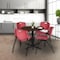 Regency Round Cain Breakroom Table W/ 4 M Stack Chairs, 30 in W, 30 in L, Neo Walnut TB30RNDNW47BY - alternate 6