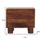 Homeroots 15" Chestnut Solid Wood Square Two Drawer Nightstand 653845 - alternate 3
