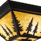 Vaxcel Yosemite Bronze Rustic Tree Square Indoor Outdoor Flush Mount Ceiling Light CC55514BBZ - alternate 8