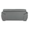 Homeroots 86" Gray Leather Sofa With Silver Legs 329527 - alternate 8