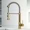 Vigo Edison Single Handle Pull-Down Sprayer Kitchen Faucet in Matte Brushed Gold VG02001MG - alternate 1