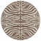 Homeroots 8' Brown And Beige Round Animal Print Washable Indoor Outdoor Area Rug 600596 - alternate 7