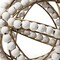 Homeroots 9" White Wooden Bead And Gold Orb Sculpture 392508 - alternate 4