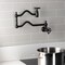 Kingston Brass Wall Mount Pot Filler Faucet with Knurled Handle, Oil Rubbed Bronze KS2105RKX - alternate 5