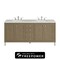 James Martin Vanities Chicago 72 in. Double Vanity, Walnut Whisper, w/ 3 CM Ethereal Noctis Silestone Top 503-V72-WLW-FENC - alternate 1