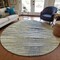 Homeroots 8' Beige Tan And Taupe Round Striped Washable Indoor Outdoor Area Rug 577976 - alternate 8