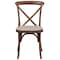 Flash Furniture HERCULES Series Pecan Cross Back Chair with Cushion, PK2 2-XU-X-PEC-NTC-GG - alternate 11