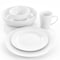 Elama Carey 18 Piece Round Porcelain Dinnerware Set in White EL-CAREY - alternate 7